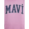 Mavi 1600361-71038 Mavi Logo Baskılı Kapüşonlu Pembe Sweatshirt