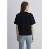 Mavi 1613225-900 Mavi Nakışlı Siyah Basic Tişört