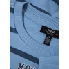 Mavi 6S10144-90780 Mavi Logo Çizgili Mavi Sweatshirt