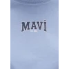 Mavi 1613411-70831 Mavi Logo Baskılı Mavi Crop Tişört