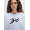 Mavi 1S10419-70813 Mavi Logo Baskılı Mavi Sweatshirt