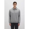 Mavi 0S10420-80018 Polo Yaka Gri Sweatshirt