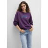 Mavi 1S10419-70679 Mavi Logo Baskılı Mor Sweatshirt