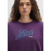 Mavi 1S10419-70679 Mavi Logo Baskılı Mor Sweatshirt