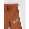 LCW Kids Kahverengi Yazı Baskılı Erkek Çocuk Jogger Eşofman Altı