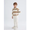 LCW Kids Bej Polo Yaka Erkek Çocuk Sweatshirt