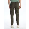 XSIDE Haki Standart Kalıp Gabardin Erkek Kargo Pantolon