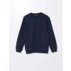 LCWAIKIKI Classic Lacivert Bisiklet Yaka Uzun Kollu Erkek Kalın Sweatshirt