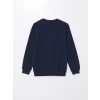 LCWAIKIKI Classic Lacivert Bisiklet Yaka Uzun Kollu Erkek Kalın Sweatshirt