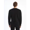 LCWAIKIKI Classic Siyah Bisiklet Yaka Uzun Kollu Erkek Kalın Sweatshirt