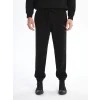 XSIDE Siyah Rahat Kalıp Erkek Kalın Jogger Eşofman Altı