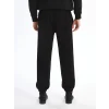 XSIDE Siyah Rahat Kalıp Erkek Kalın Jogger Eşofman Altı