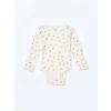 LCW baby Ekru Bisiklet Yaka Kız Bebek Çıtçıtlı Bodysuit 2li