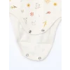 LCW baby Ekru Bisiklet Yaka Kız Bebek Çıtçıtlı Bodysuit 2li