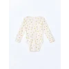 LCW baby Ekru Bisiklet Yaka Kız Bebek Çıtçıtlı Bodysuit 2li