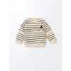 LCW baby Ekru Bisiklet Yaka Baskılı Erkek Bebek Sweatshirt ve Eşofman Alt 2li