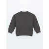 LCW baby Gri H12 Bisiklet Yaka Uzun Kollu Basic Erkek Bebek Sweatshirt ve Eşofman Alt 2li