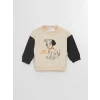 LCW baby Bej Baskılı Erkek Bebek Sweatshirt ve Eşofman Alt 2li Takım