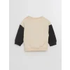 LCW baby Bej Baskılı Erkek Bebek Sweatshirt ve Eşofman Alt 2li Takım