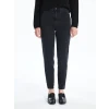 LCW Jeans Siyah Mom Fit Kadın Jean Pantolon