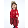 LCW Kids Kirmizi Bisiklet Yaka Kız Çocuk Elbise