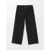 LCW Kids Siyah Beli Ayarlanabilir Lastikli Kız Çocuk Pantolon