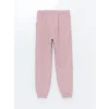LCW Kids Pembe Beli Lastikli Kız Çocuk Jogger Eşofman Altı