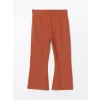 LCW Kids Kahverengi Beli Lastikli Basic Kız Bebek Tayt Pantolon