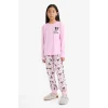 Defacto F7358A8PR66 Mor Kız Çocuk Kuromi Pijama Takımı Uzun Kollu Üst Uzun Alt