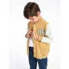 LCW Kids Bej Baskılı Erkek Bebek Kolej Ceket