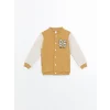 LCW Kids Bej Baskılı Erkek Bebek Kolej Ceket