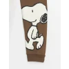 LCW Kids Kahverengi Beli Lastikli Kalın Snoopy Baskılı Erkek Çocuk Jogger Eşofman Altı