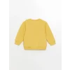 LCW baby Sari Bisiklet Yaka Uzun Kollu Baskılı Erkek Bebek Sweatshirt ve Eşofman Alt 2li Takım