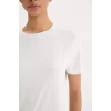 Defacto D2296 Ekru DeFactoFit Standart Fit Bisiklet Yaka Sporcu Basic Düz Kısa Kollu Tişört