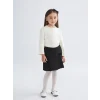 LCW Kids Siyah Beli Lastikli Basic Kız Çocuk Şort Etek