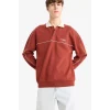 Defacto F0116AXBR311 Bordo Boxy Fit Rahat Kesim Polo Yaka Baskılı Sweatshirt