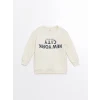 LCW Kids Bej Bisiklet Yaka Kalın Erkek Çocuk Sweatshirt