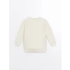 LCW Kids Bej Bisiklet Yaka Kalın Erkek Çocuk Sweatshirt