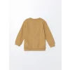 LCW Kids Bej Bisiklet Yaka Uzun Kollu Baskılı Erkek Bebek Sweatshirt