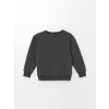 LCW Kids Antrasit Bisiklet Yaka Erkek Çocuk Sweatshirt