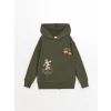 LCW Kids Yeşil Kapüşonlu Erkek Çocuk Sweatshirt