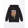 LCW Kids Siyah Kapüşonlu Erkek Çocuk Sweatshirt