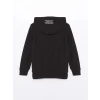 LCW Kids Siyah Kapüşonlu Erkek Çocuk Sweatshirt
