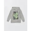 LCW Kids Gri Kapüşonlu Erkek Çocuk Kalın Sweatshirt