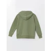 LCW Kids Yeşil Kapüşonlu Erkek Çocuk Sweatshirt
