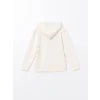 LCW Kids Ekru Kapüşonlu Erkek Çocuk Sweatshirt