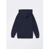 LCW Kids Lacivert Kapüşonlu Baskılı Uzun Kollu Erkek Çocuk Sweatshirt