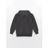 LCW Kids Antrasit Baskılı Erkek Çocuk Kalın Sweatshirt