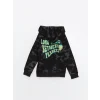 LCW Kids Siyah Kapüşonlu Erkek Çocuk Sweatshirt