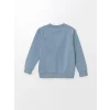 LCW Kids Mavi Bisiklet Yaka Erkek Çocuk Kalın Sweatshirt